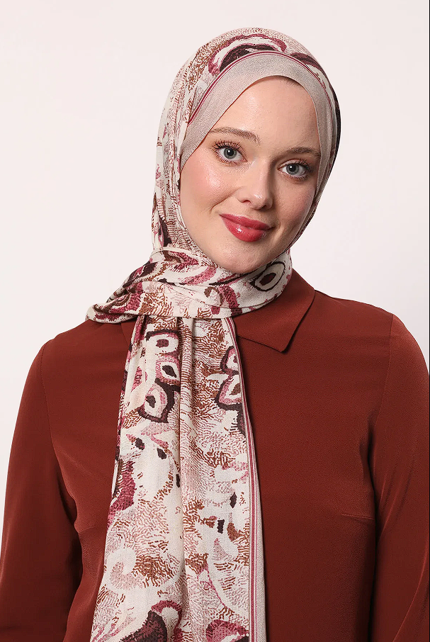 LuvenSara Desenli Şal Bej