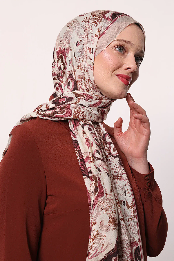 LuvenSara Desenli Şal Bej