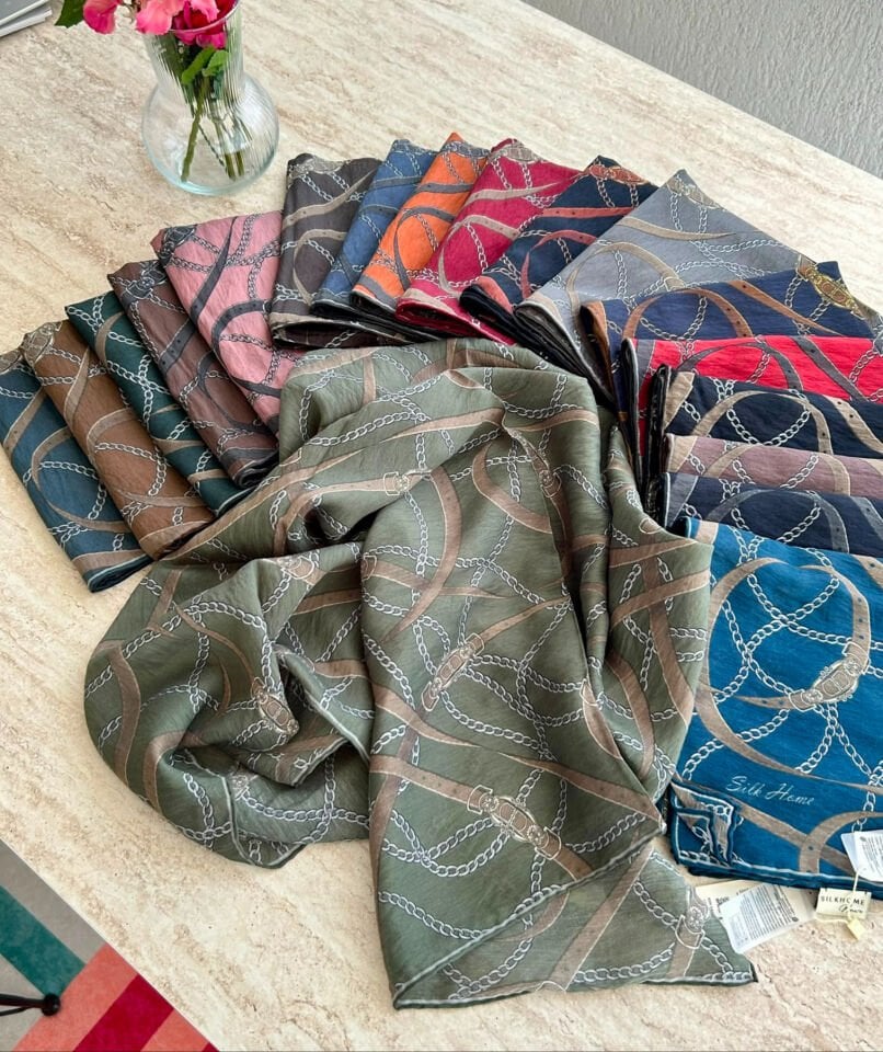 Silk Home Monare Tencel Zincir Desen Eşarp 171014-14