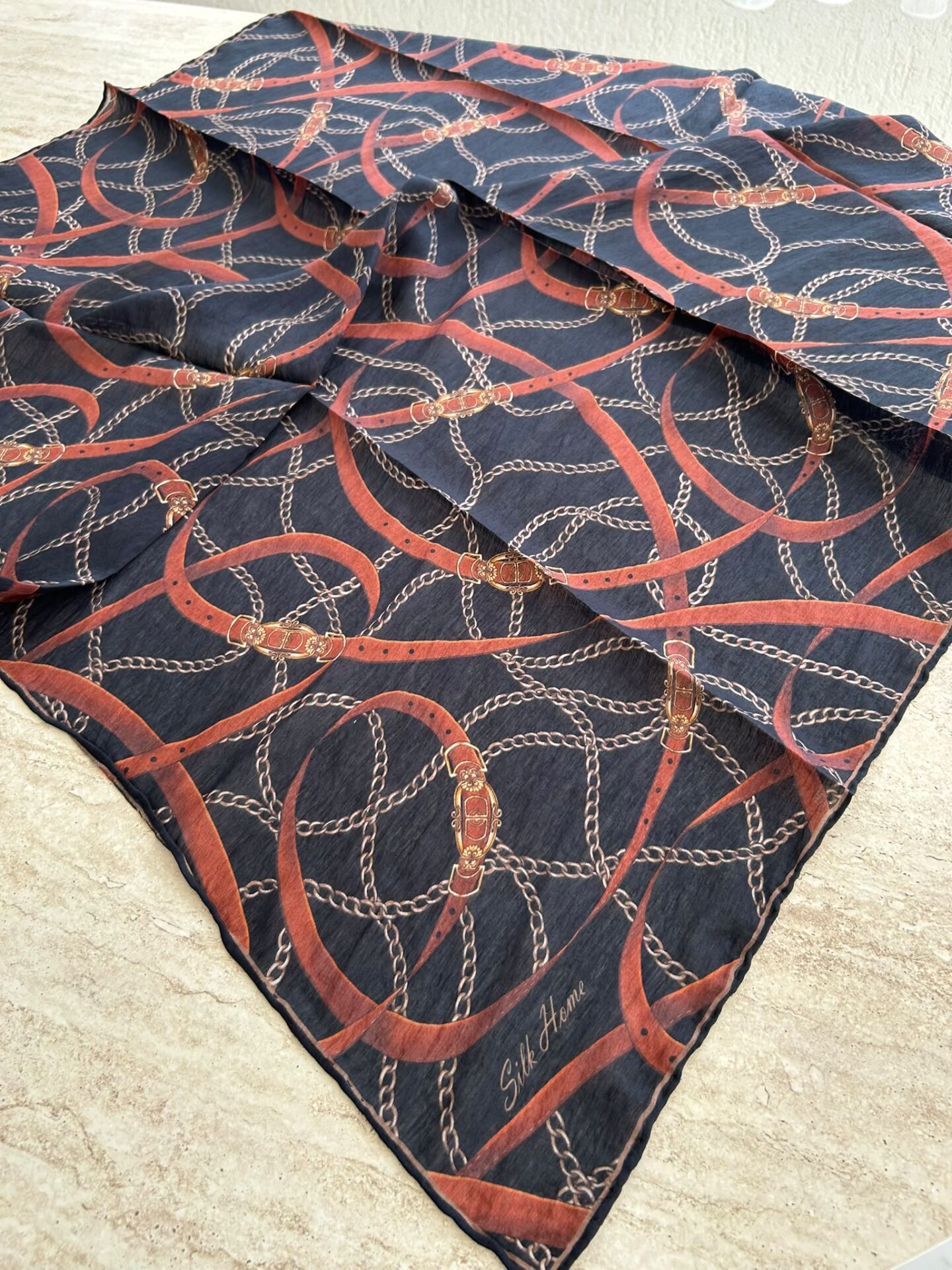 Silk Home Monare Tencel Zincir Desen Eşarp 171014-03