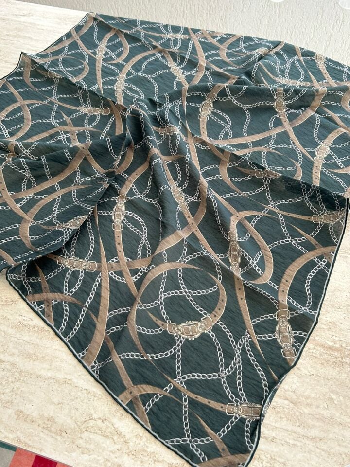 Silk Home Monare Tencel Zincir Desen Eşarp 171014-13