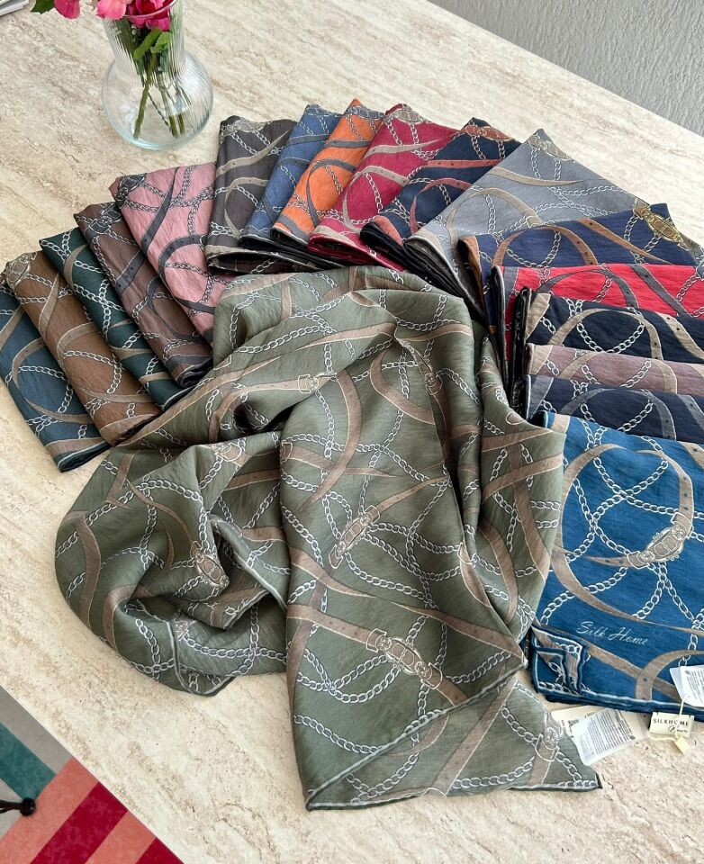 Silk Home Monare Tencel Zincir Desen Eşarp 171014-04