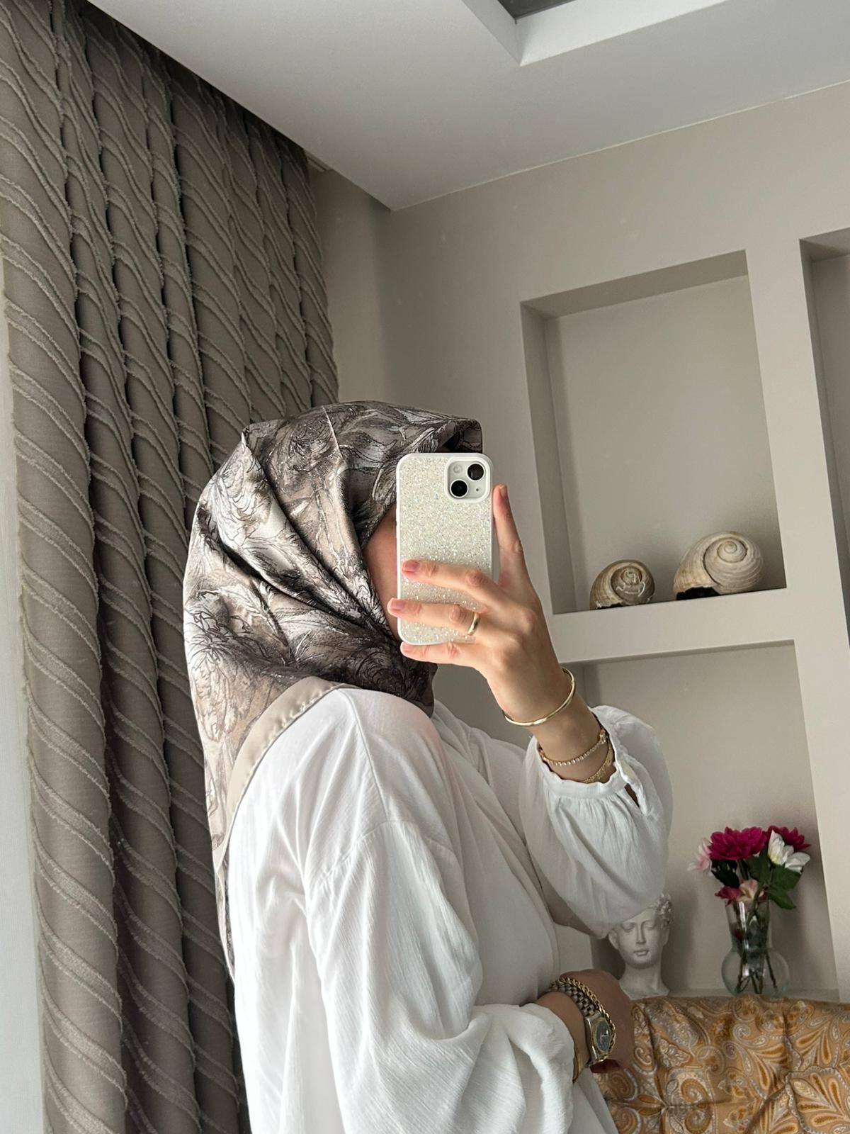 Armine Saf İpek Twill Eşarp 9409-83