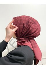 Elegance Monogram Eşarp - 1090500-942 - Bordo
