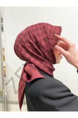 Elegance Monogram Eşarp - 1090500-942 - Bordo