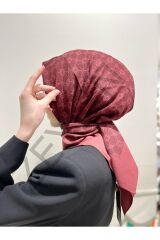 Elegance Monogram Eşarp - 1090500-942 - Bordo