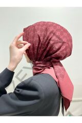 Elegance Monogram Eşarp - 1090500-942 - Bordo