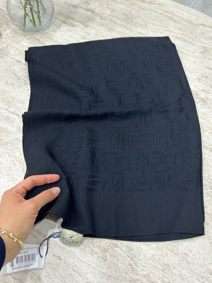 Noura Scarf Diamond Elisa Şal Siyah