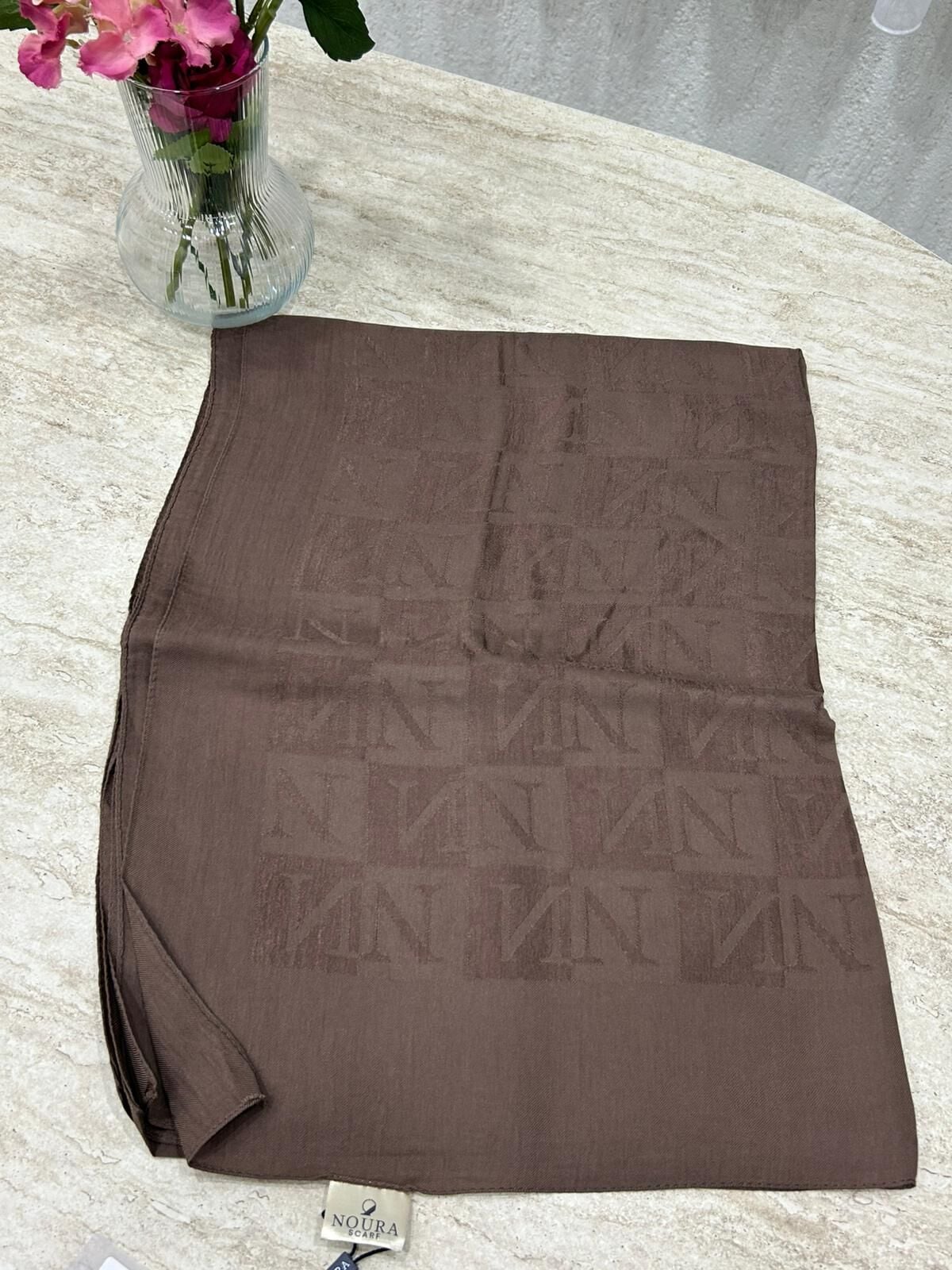 Noura Scarf Diamond Pamira Şal Koyu Vizon