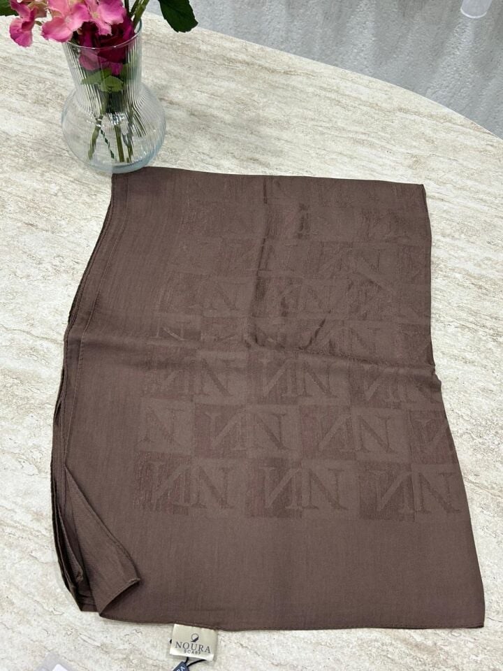 Noura Scarf Diamond Pamira Şal Koyu Vizon