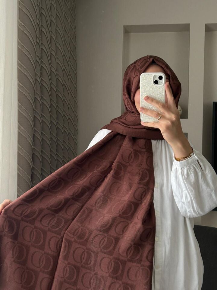 Imannoor Dama Desen Bakır Naia Pamuk Şal