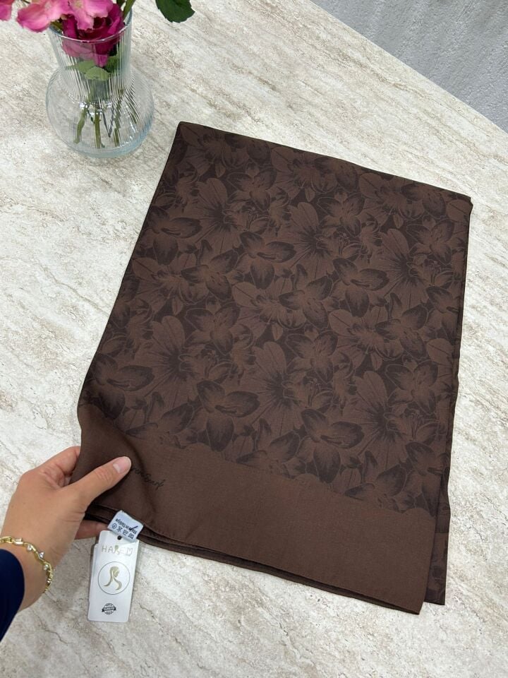 Harem Scarf Gold Derin Şal Acı Kahve
