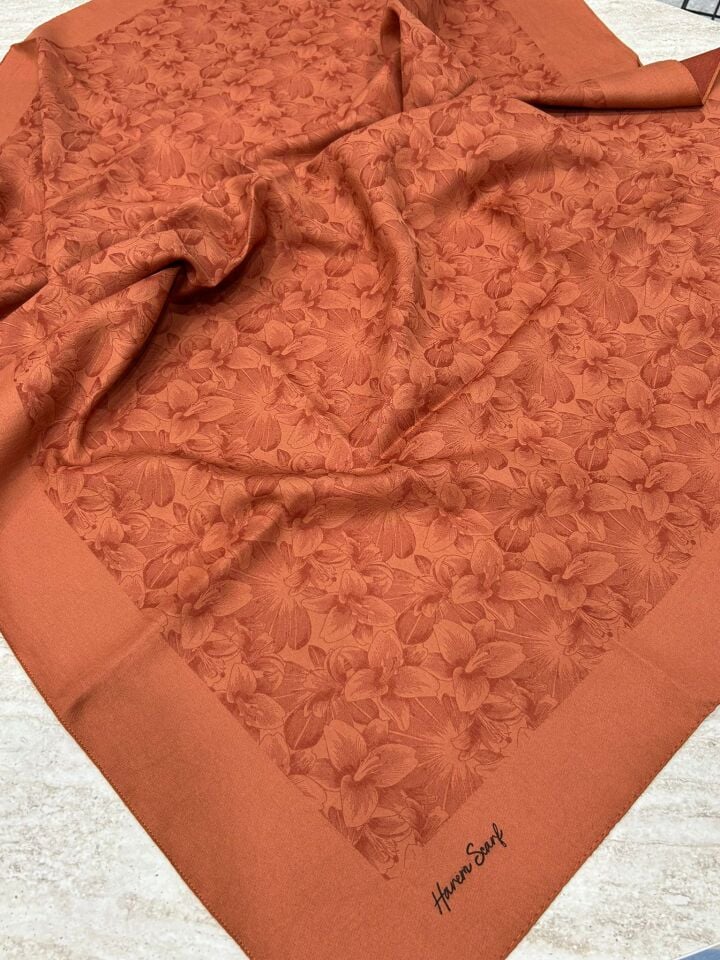 Harem Scarf Gold Derin Eşarp Kiremit
