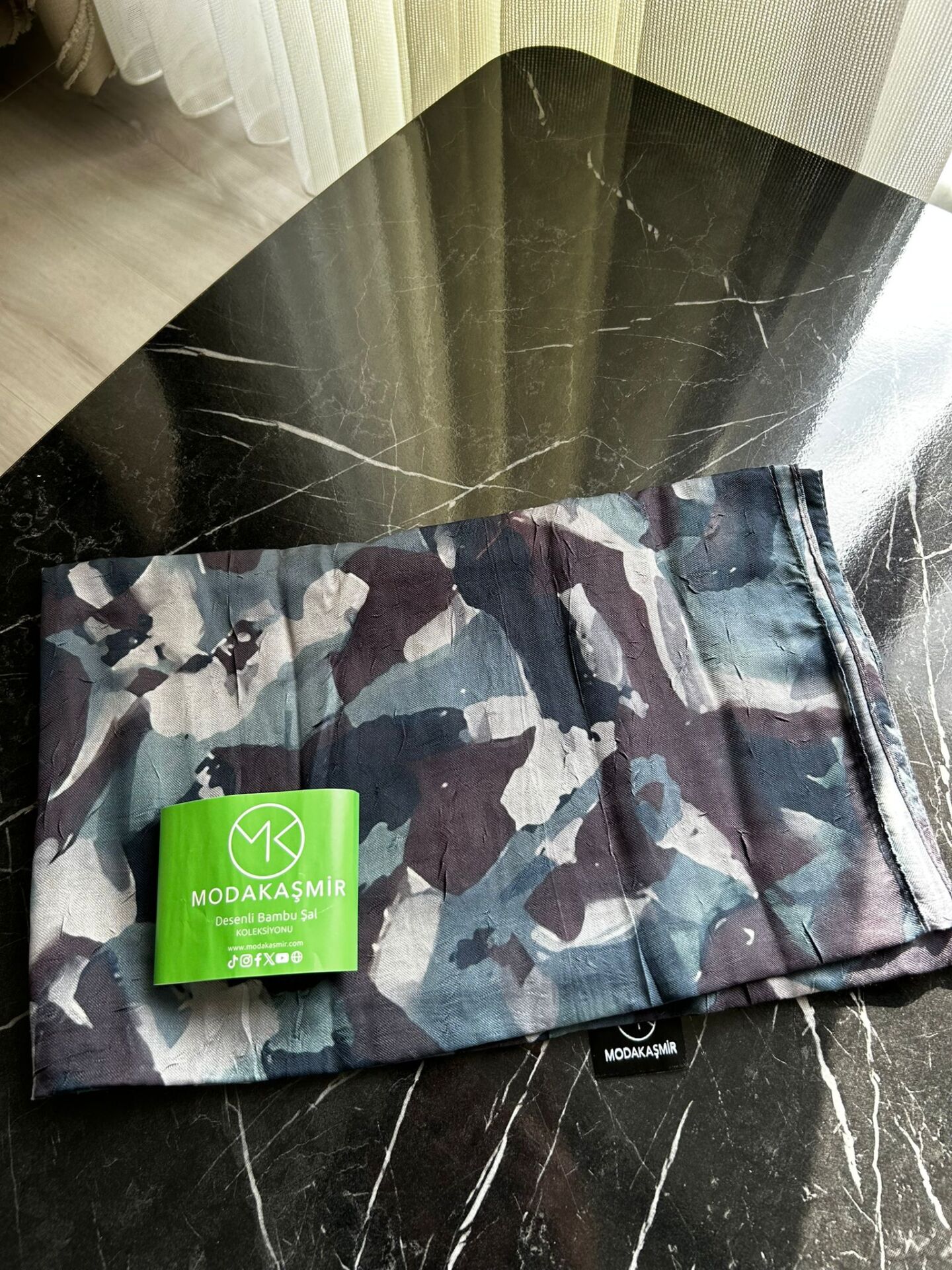 Modakaşmir Desenli Bambu Şal Soft