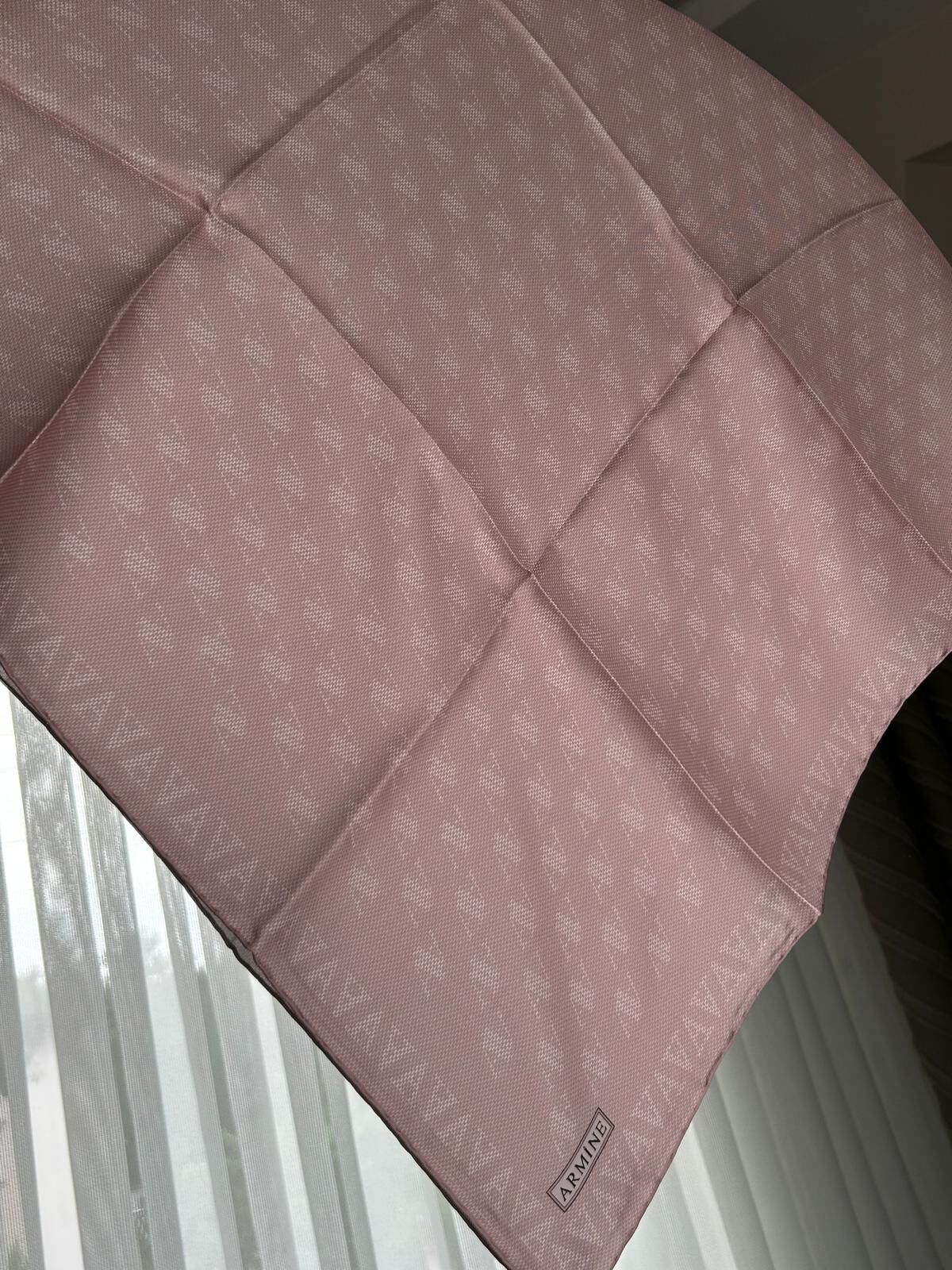 Armine Monogram Desenli Saf İpek Twill Eşarp 9412-88