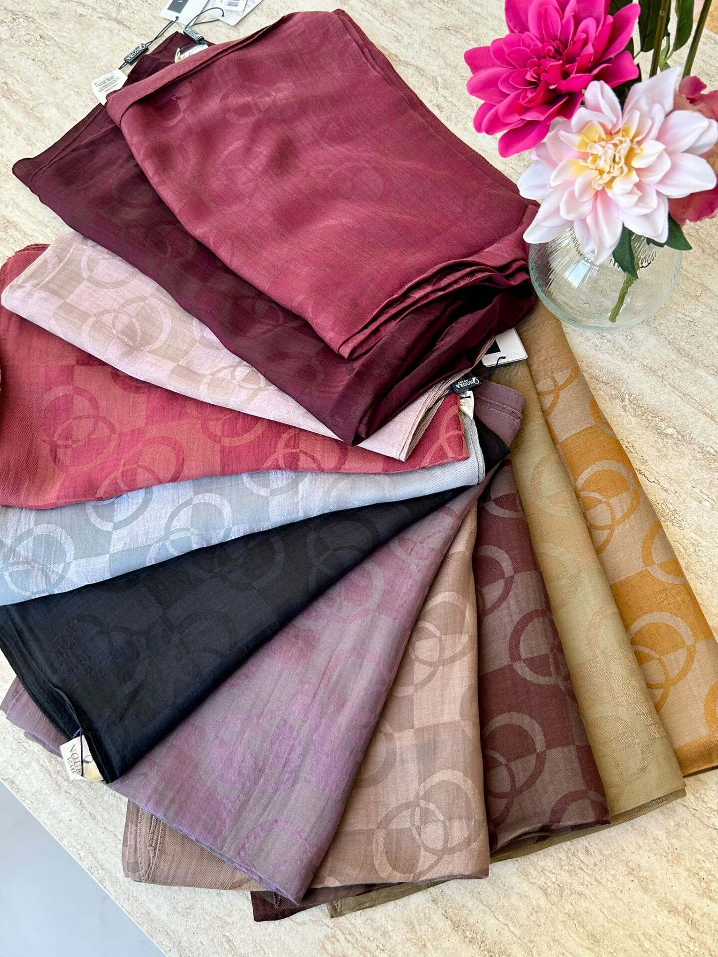 Noura Scarf Pırlanta Orin Şal Vizon