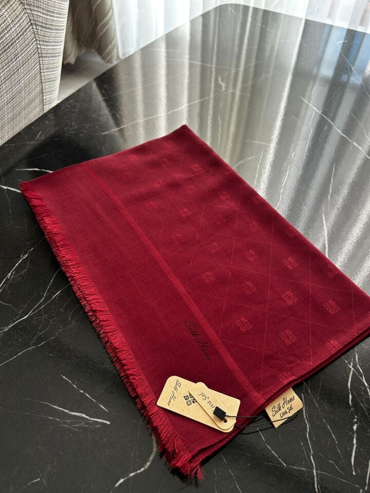 Silk Home Liva Şal Bordo