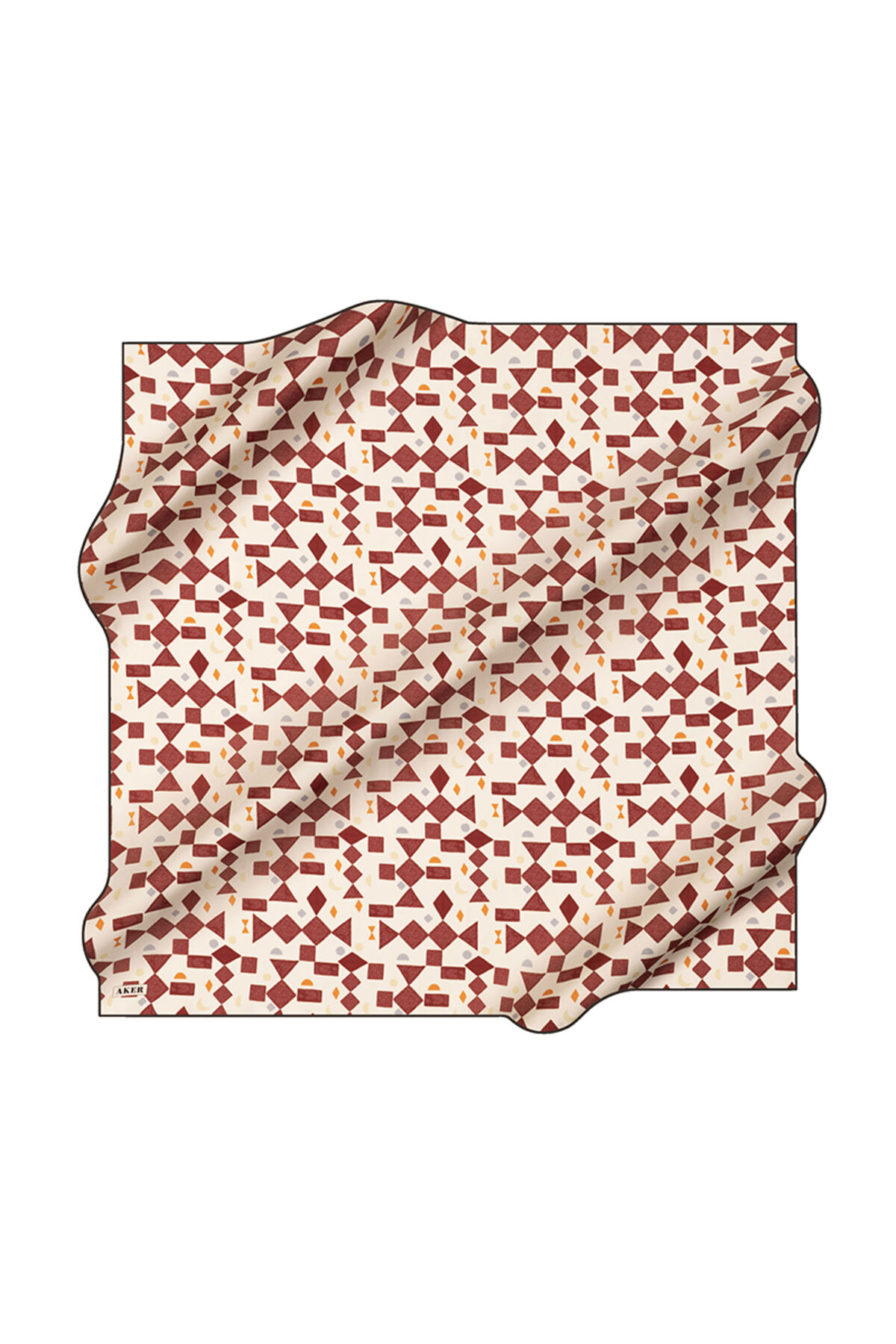 Kırmızı 90X90 İpek Krep Saten Eşarp