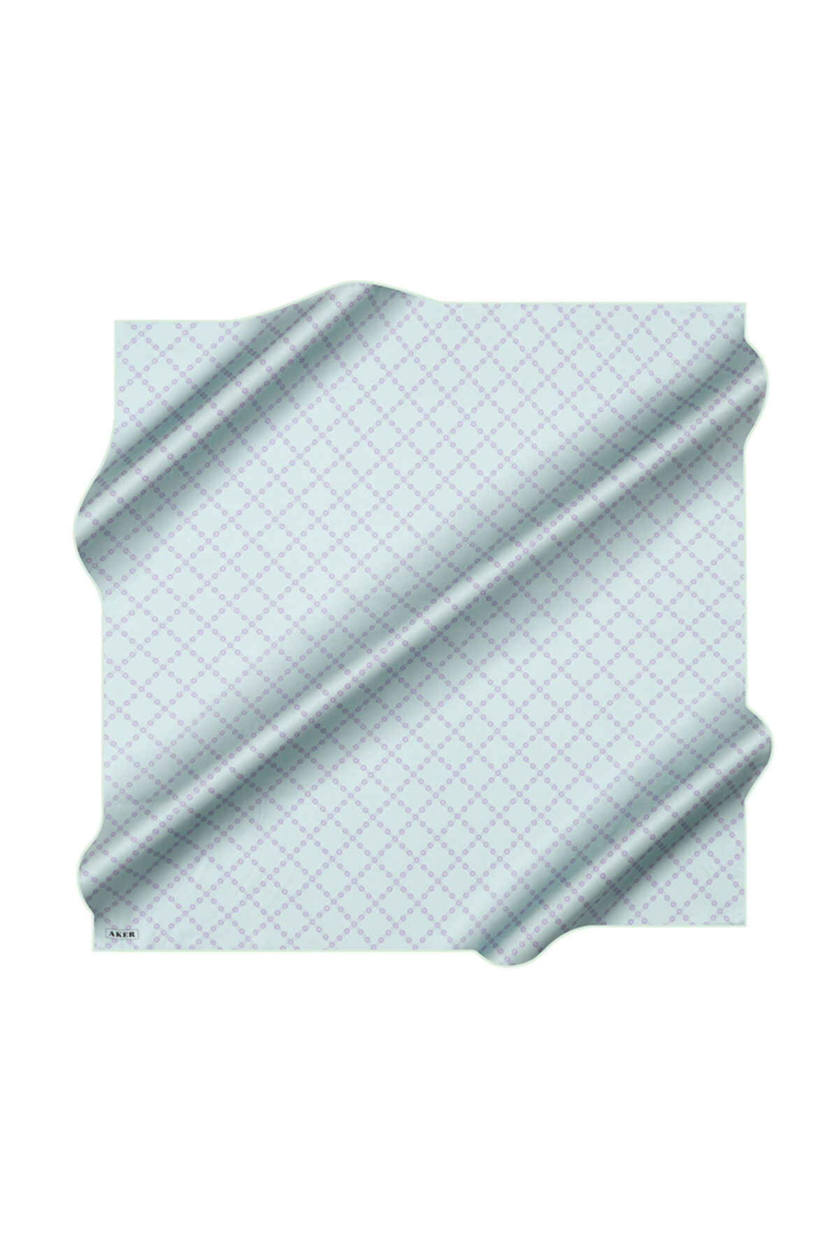 Turkuaz 90X90 İpek Krep Saten Eşarp