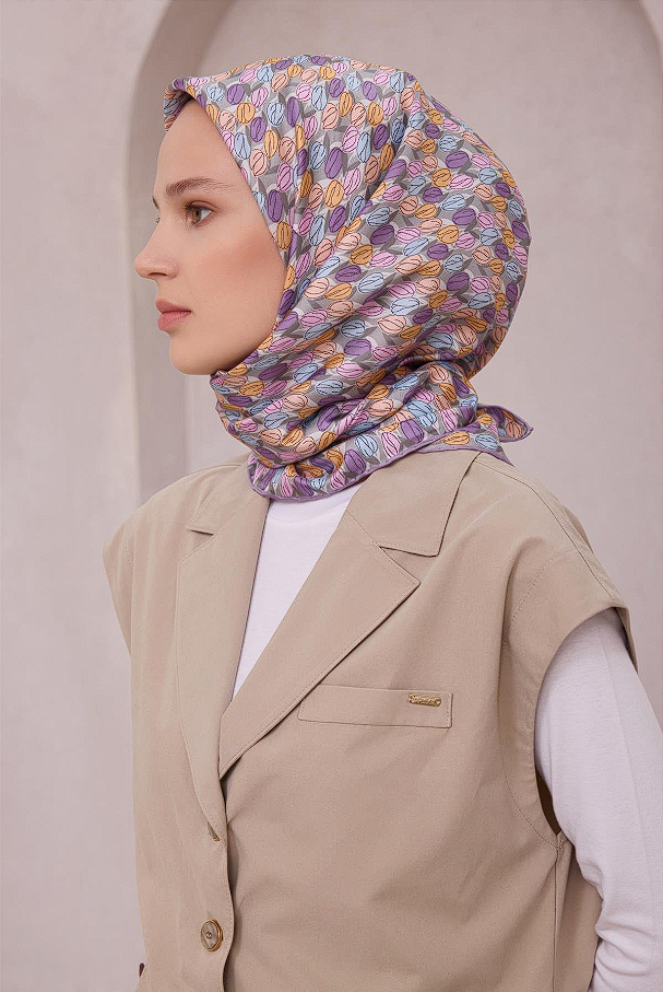 Belli Twill İpek Eşarp 25-26 Sonbahar Kış Koleksiyonu 4204-33