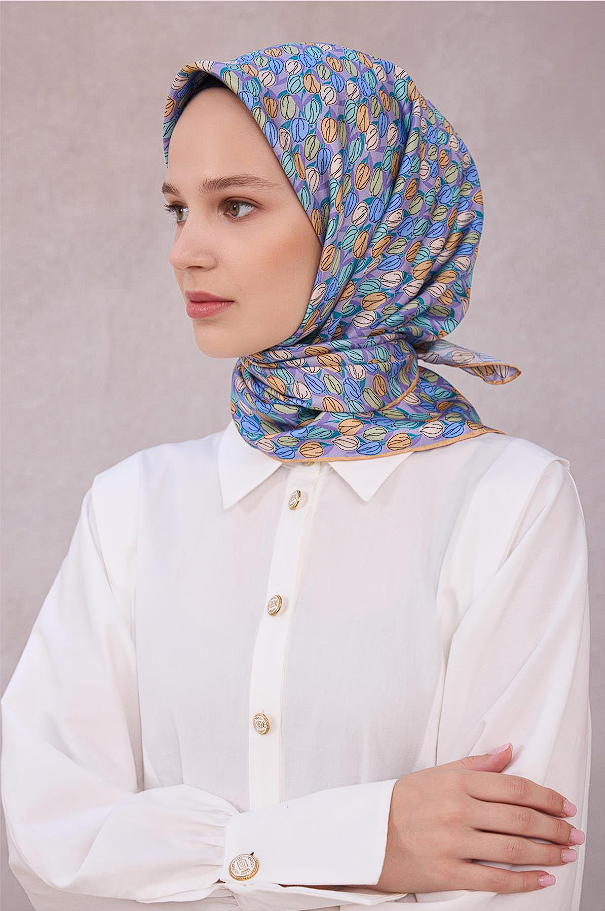 Belli Twill İpek Eşarp 25-26 Sonbahar Kış Koleksiyonu 4204-10