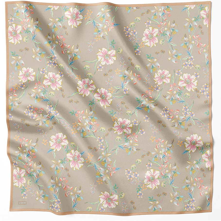 Belli Twill İpek Eşarp 25-26 Sonbahar Kış Koleksiyonu 4210-07