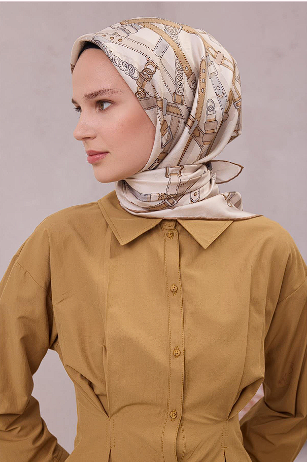 Belli Twill İpek Eşarp 25-26 Sonbahar Kış Koleksiyonu 4200-06