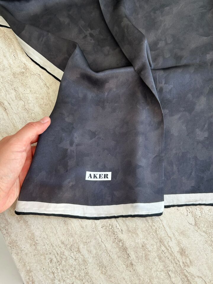 Aker Bulut Desen Sura İpek Eşarp 7208701-312
