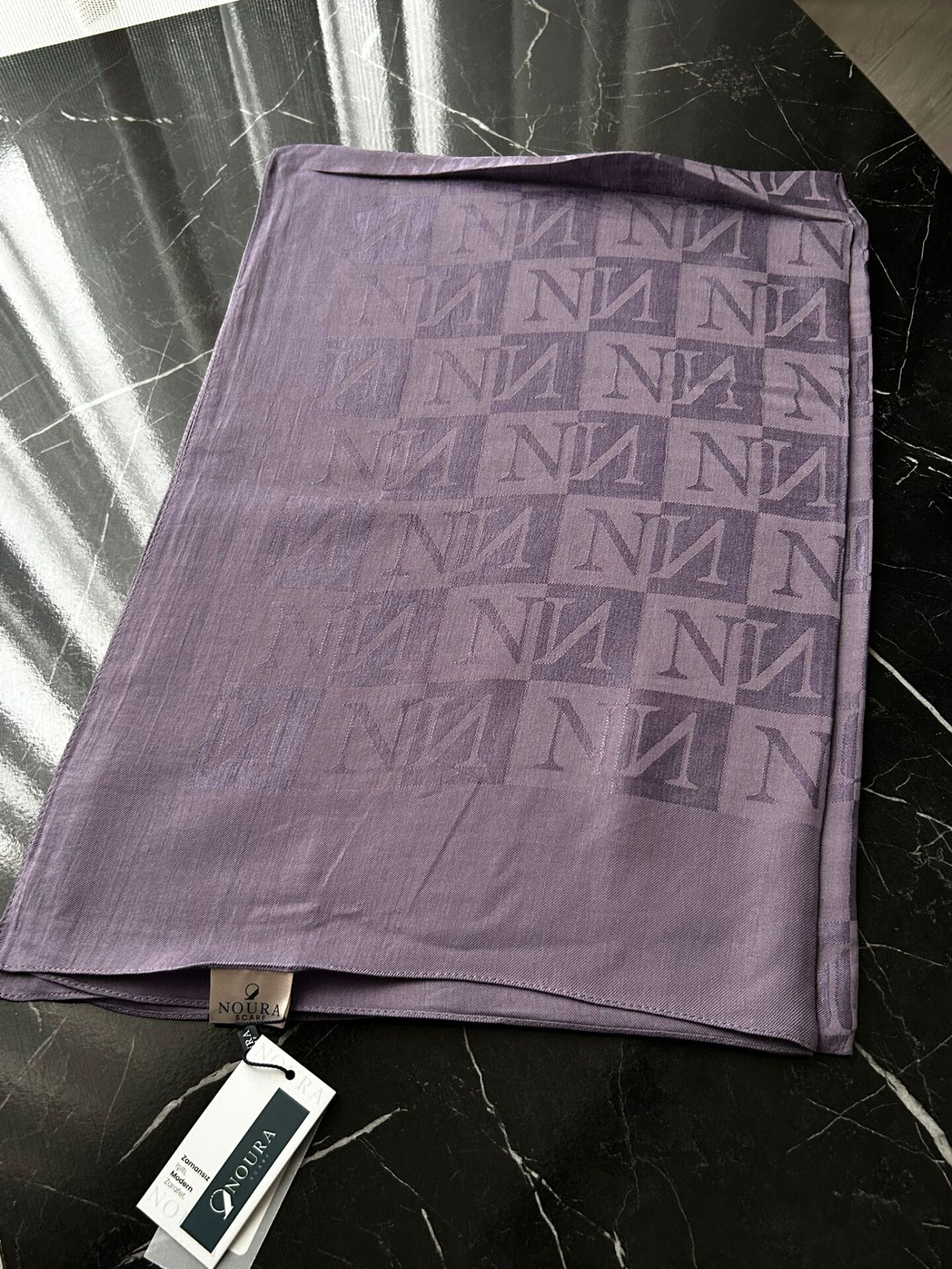 Noura Scarf Diamond Pamira Şal Leylak