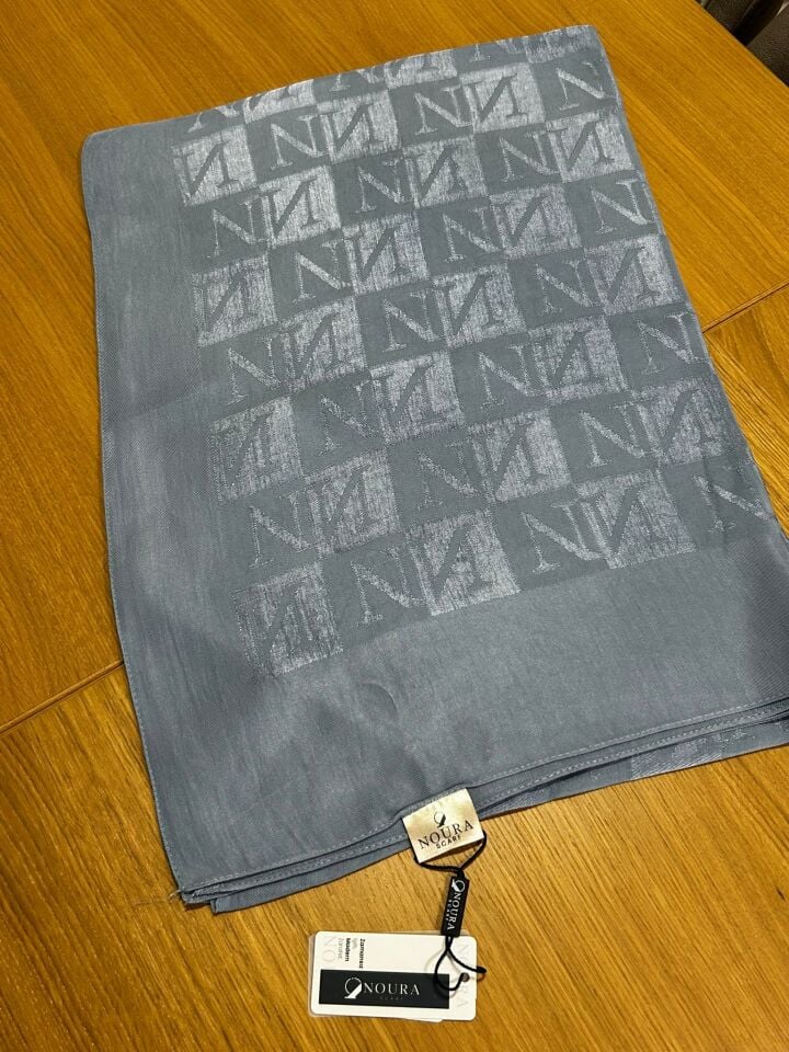 Noura Scarf Diamond Pamira Şal Kot Mavi