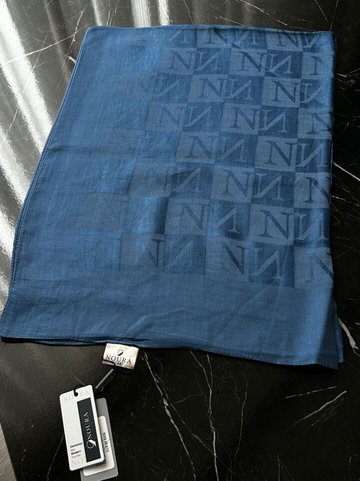 Noura Scarf Diamond Pamira Şal İndigo