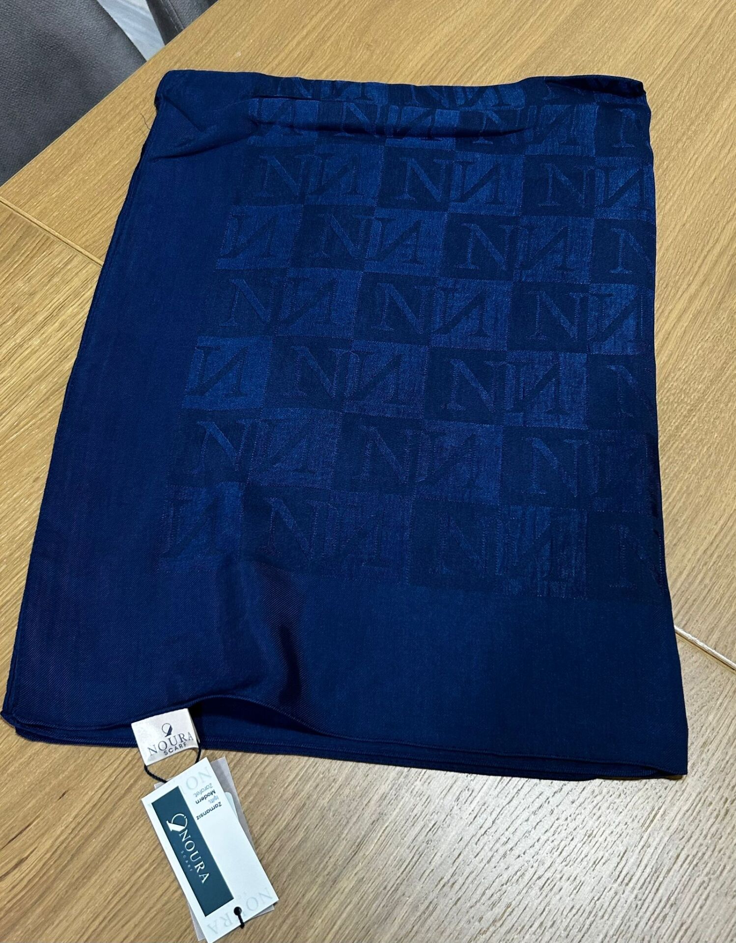 Noura Scarf Diamond Pamira Şal Lacivert