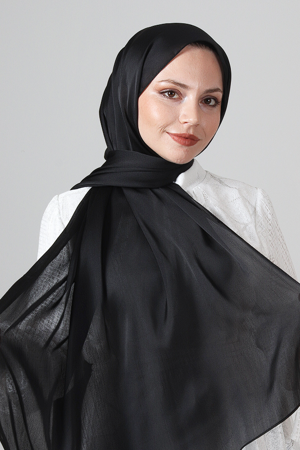 Harem Scarf Como Saten Şal V-1
