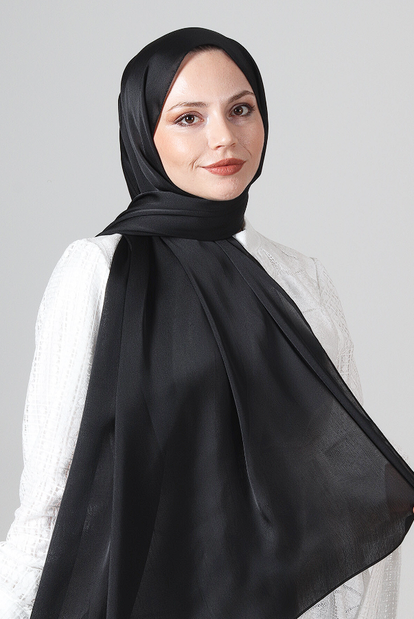 Harem Scarf Como Saten Şal V-1