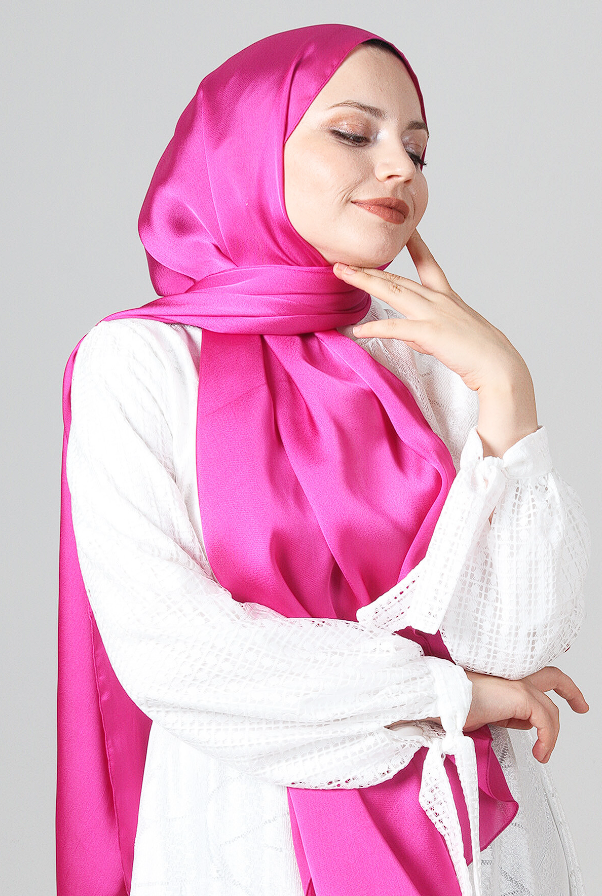 Harem Scarf Como Saten Şal V-36