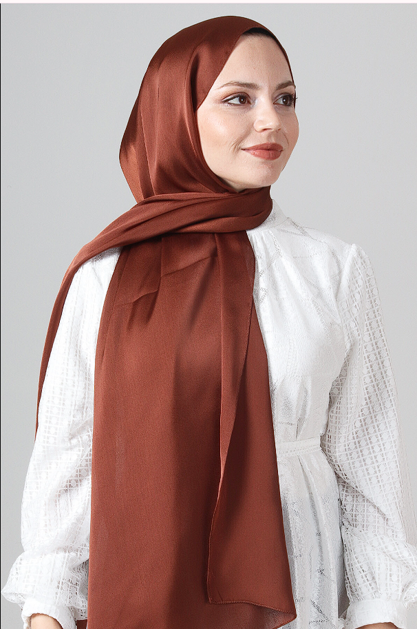 Harem Scarf Como Saten Şal V-62