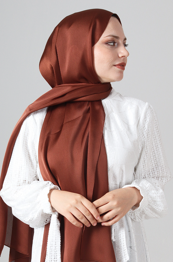 Harem Scarf Como Saten Şal V-62