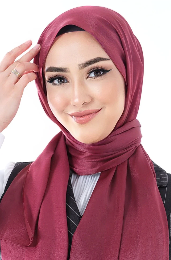 Harem scarf Como Saten Şal V-26