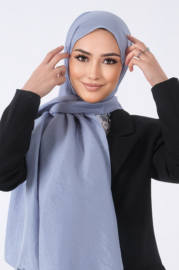Harem Scarf Brisa Vual Şal Kot Mavi