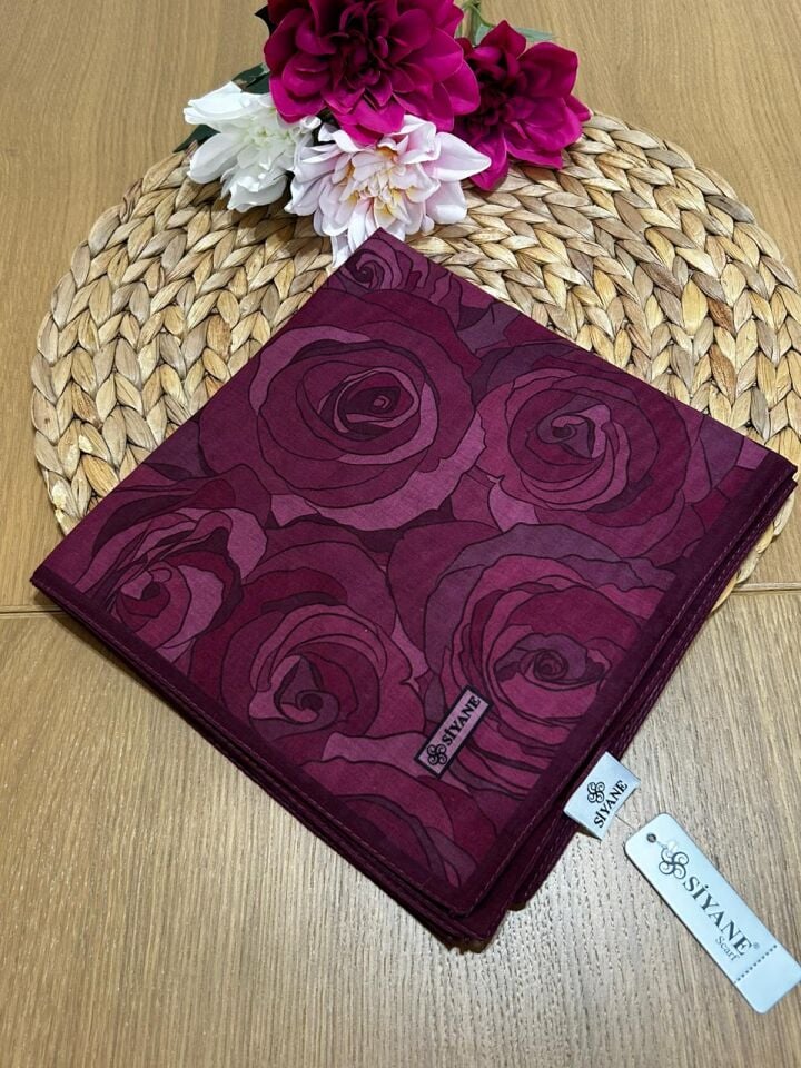 Siyane Scarf Gül Desen Eşarp 03