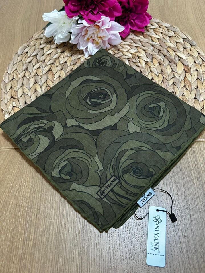 Siyane Scarf Gül Desen Eşarp 11
