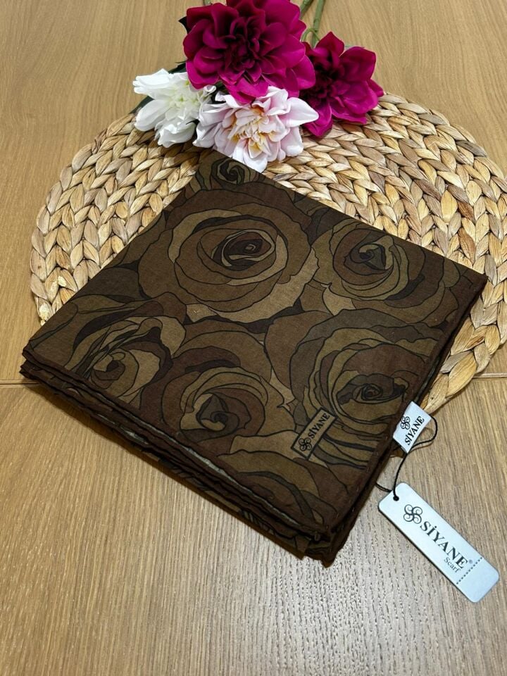 Siyane Scarf Gül Desen Eşarp 13