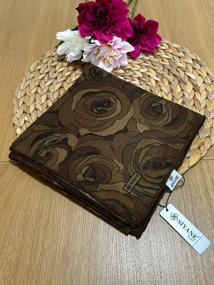 Siyane Scarf Gül Desen Eşarp 13