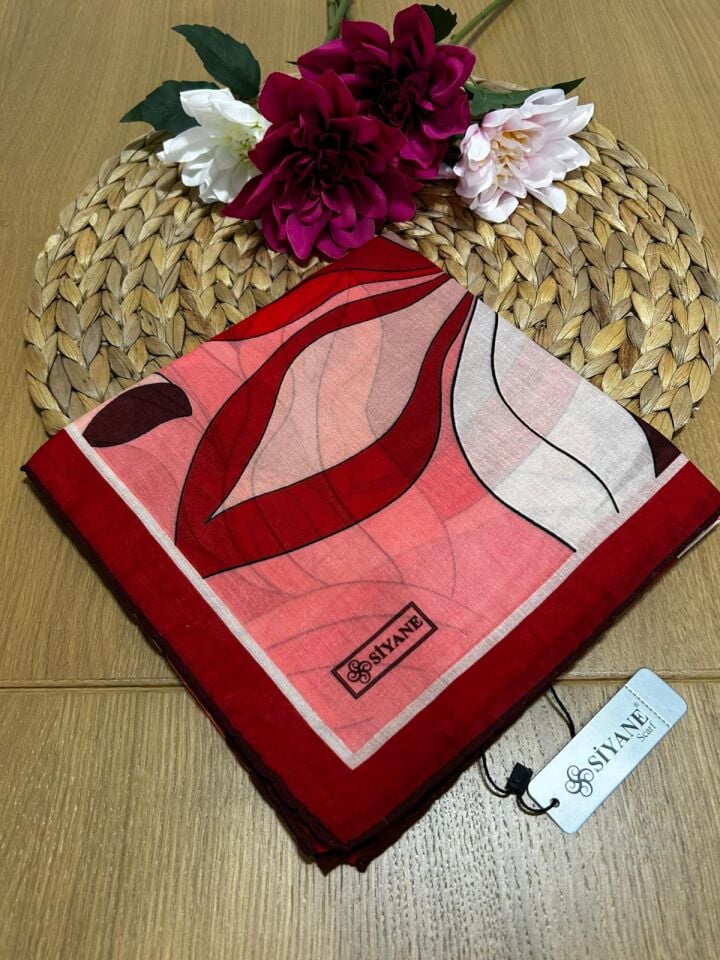 Siyane Scarf Naturel Desen Eşarp 01