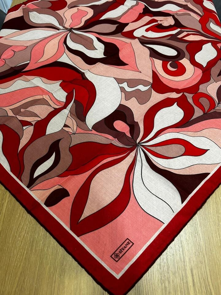 Siyane Scarf Naturel Desen Eşarp 01