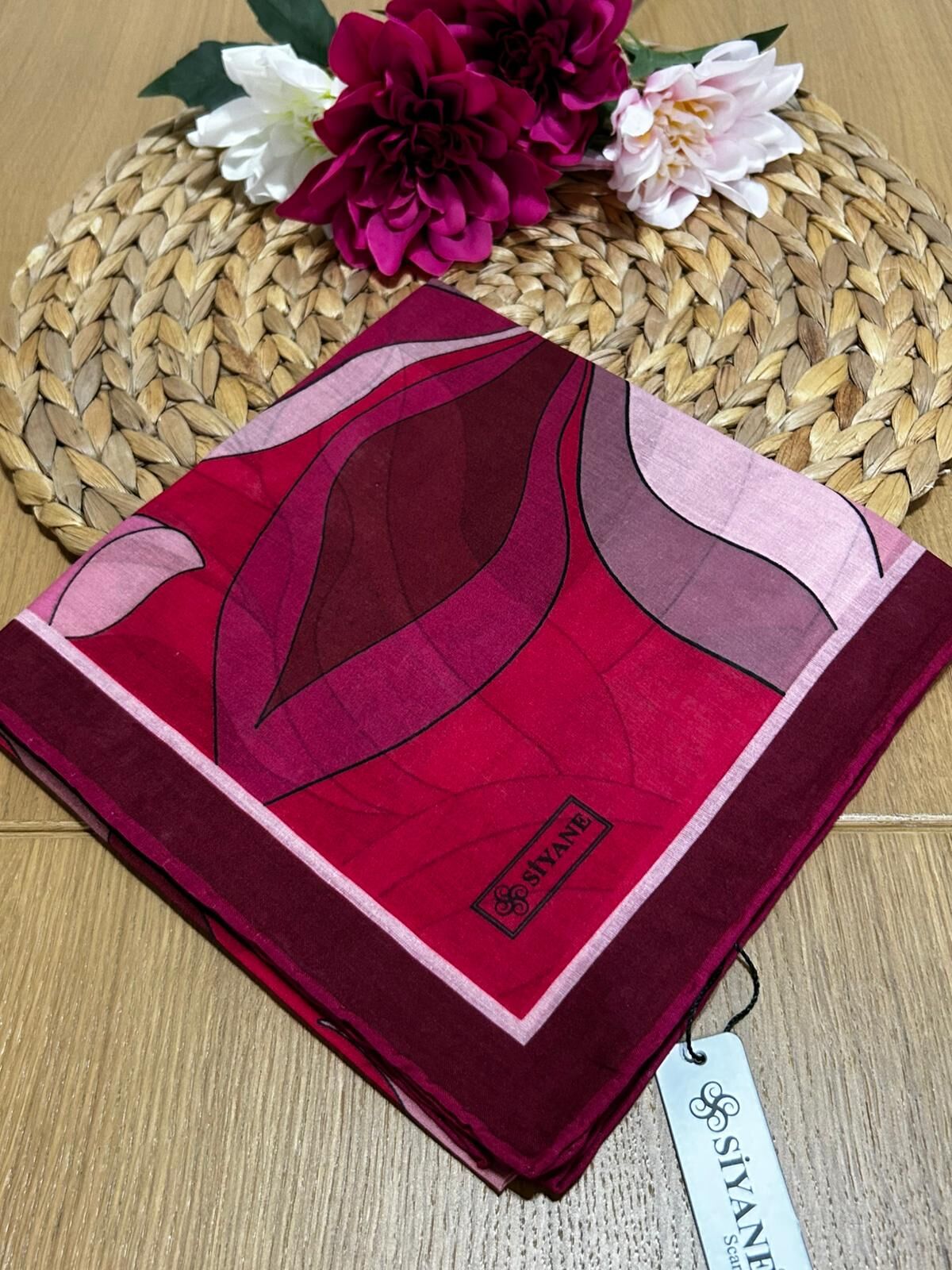 Siyane Scarf Naturel Desen Eşarp 05