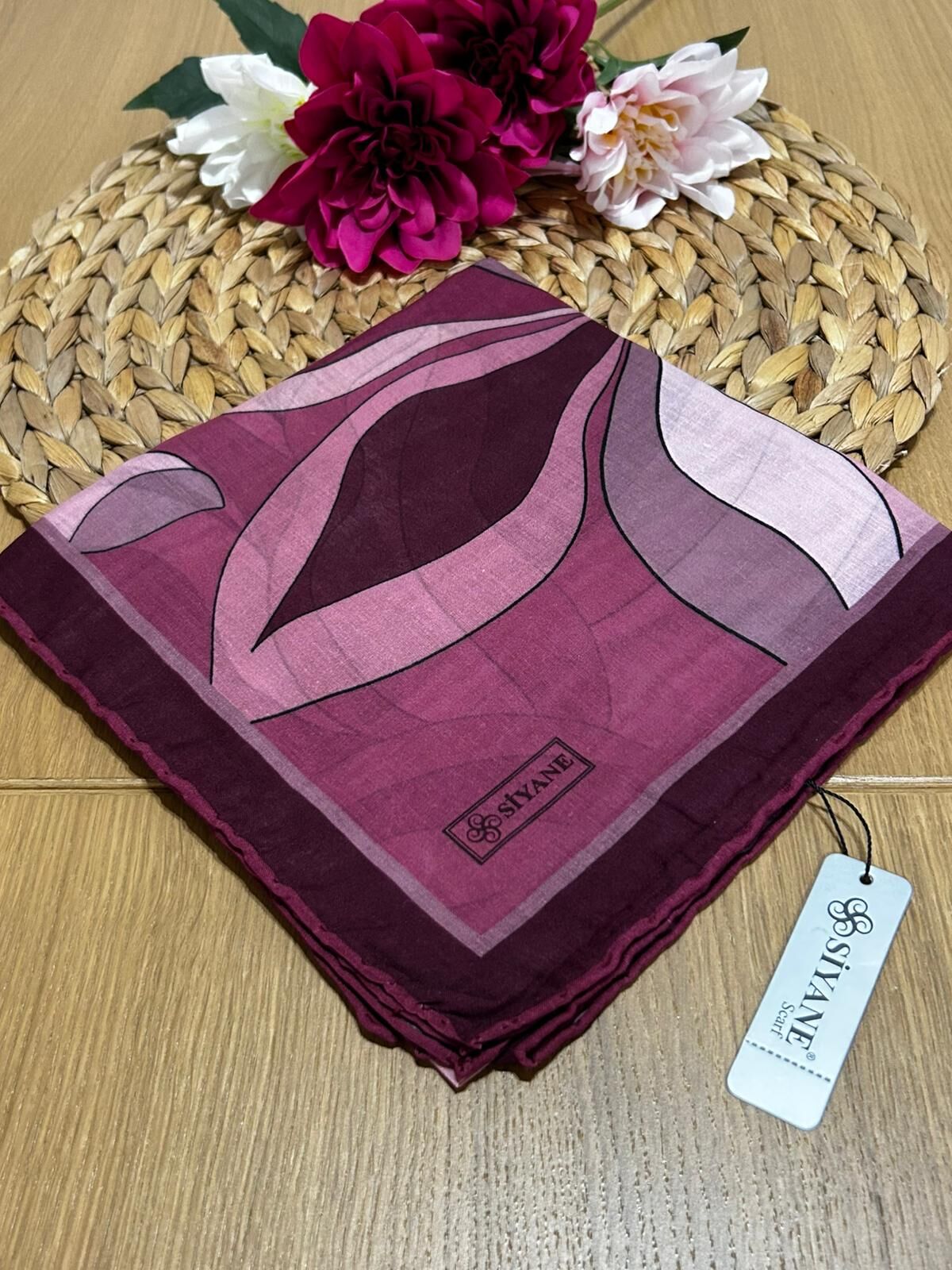 Siyane Scarf Naturel Desen Eşarp 07