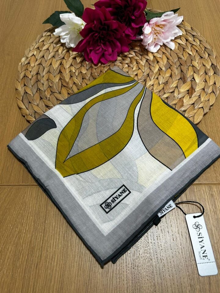 Siyane Scarf Naturel Desen Eşarp 08