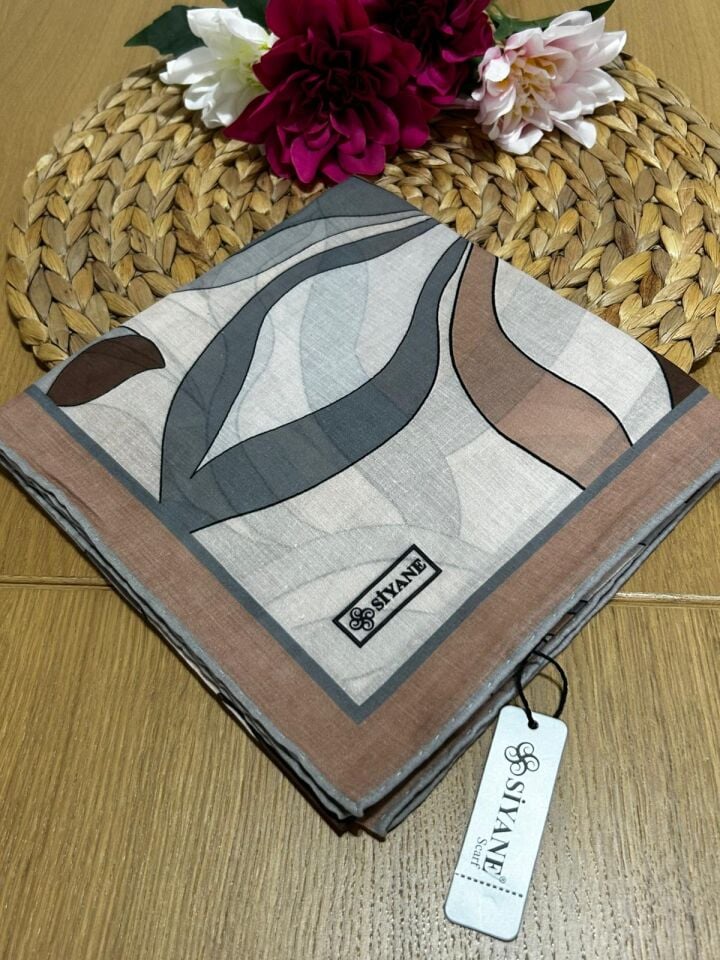 Siyane Scarf Naturel Desen Eşarp 09