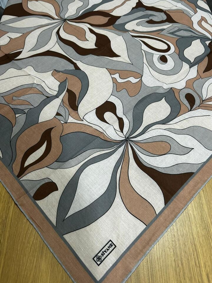 Siyane Scarf Naturel Desen Eşarp 09